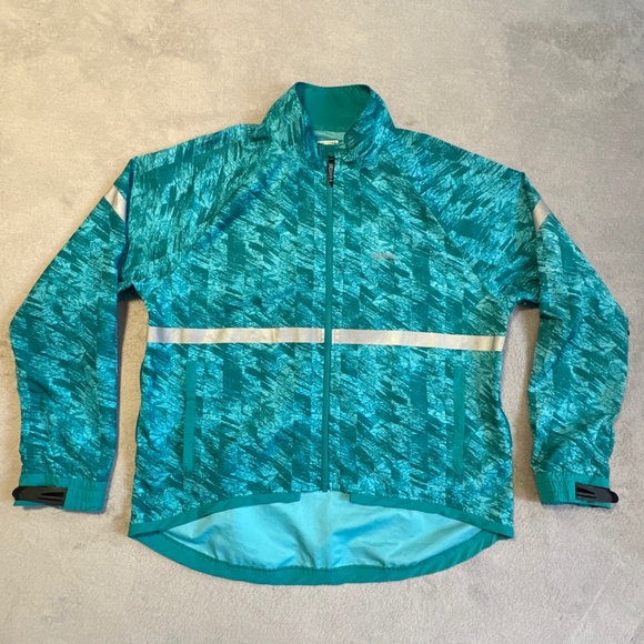 Running Room Reflective Jacket Unisex Large Teal Gorpcore Techwear Activewear - Picture 1 of 9